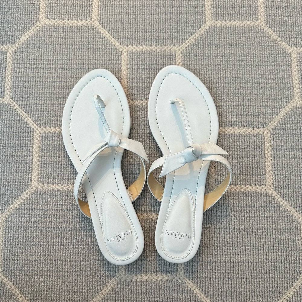 Alexandre Birman White leather slides